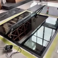 Electric Hinged Walk-On Glass Floor & Wine Cellar Door, Swindon